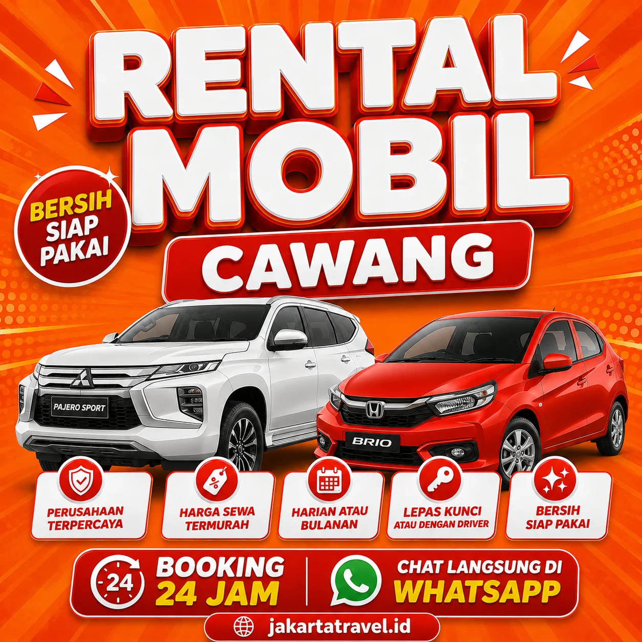 Rental Mobil Cawang Bersih Siap Pakai Dengan Supir Atau Lepas Kunci Bebas Pilih