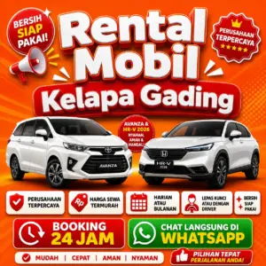 Rental Mobil Kelapa Gading Bersih Siap Pakai Dengan Supir Atau Lepas Kunci Bebas Pilih