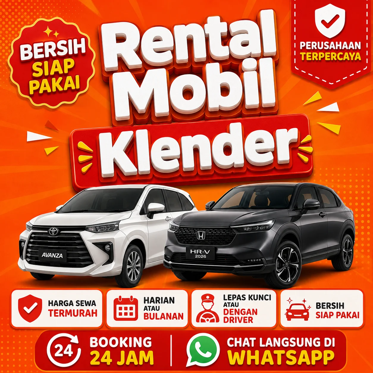 Rental Mobil Klender Bersih Siap Pakai Dengan Supir Atau Lepas Kunci Bebas Pilih