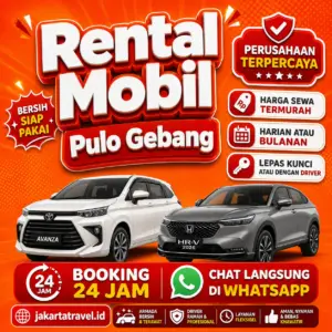 Rental Mobil Pulo Gebang Bersih Siap Pakai Dengan Supir Atau Lepas Kunci Bebas Pilih