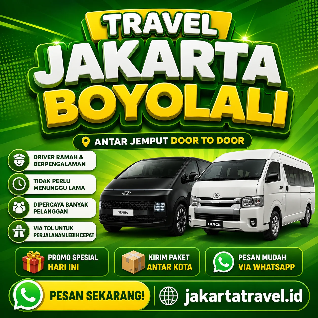 Puas 💯% Harga Tiket Travel Jakarta Boyolali Murah Antar Sampai Depan Pintu
