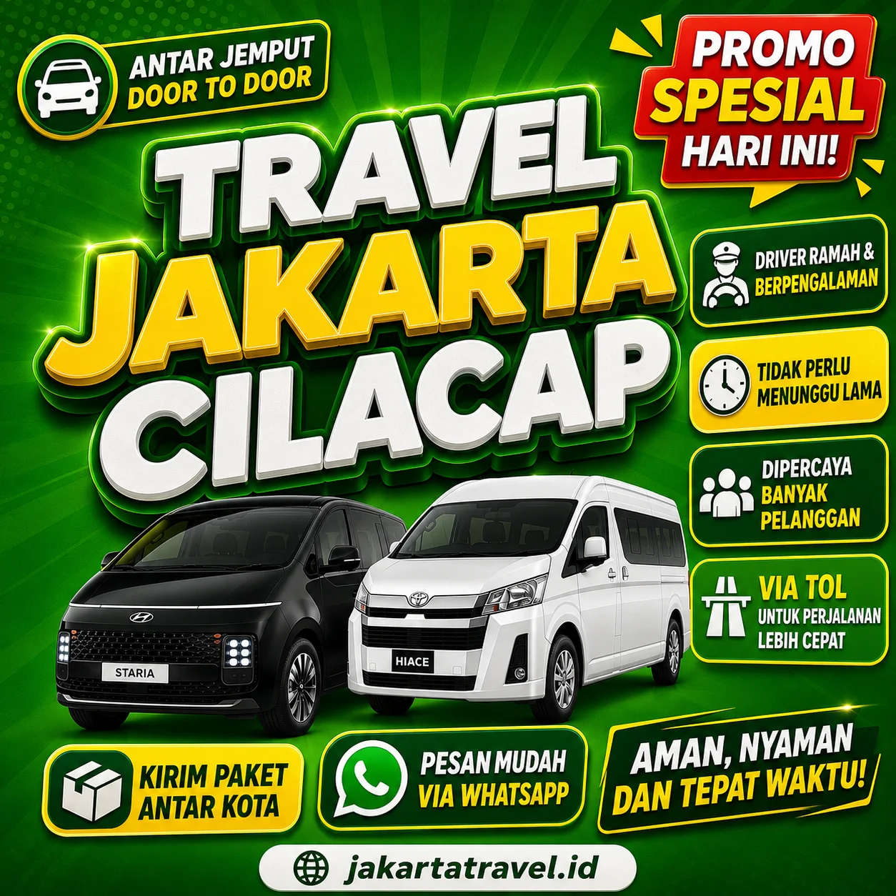 Puas 💯% Harga Tiket Travel Jakarta Cilacap Murah Berangkat Pagi dan Malam