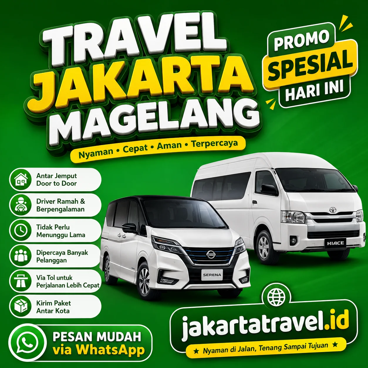 Puas 💯% Harga Travel Jakarta Magelang Murah Berangkat Pagi dan Malam