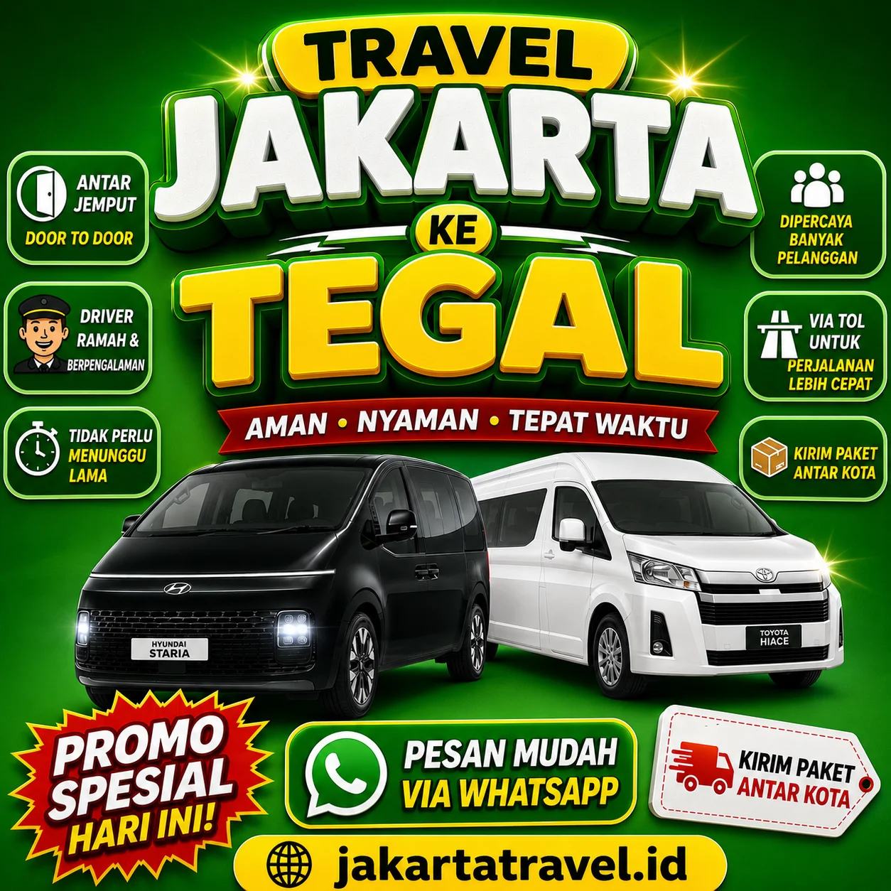 Puas 💯% Harga Tiket Travel Jakarta Tegal Berangkat Pagi dan Malam Murah